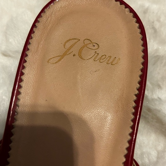 J. Crew Leather Scarlet Red Penny loafer mule flat women’s size 8 - Picture 7 of 9